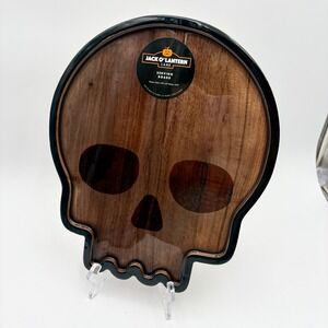 Jack‎ O'Lantern Lane Skull Serving Board Halloween Tray Decor Wood